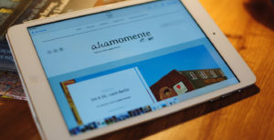 aha-Blog sichtbar auf dem Tablet