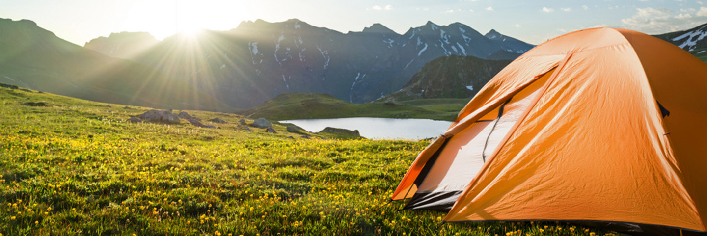 camping in mountains